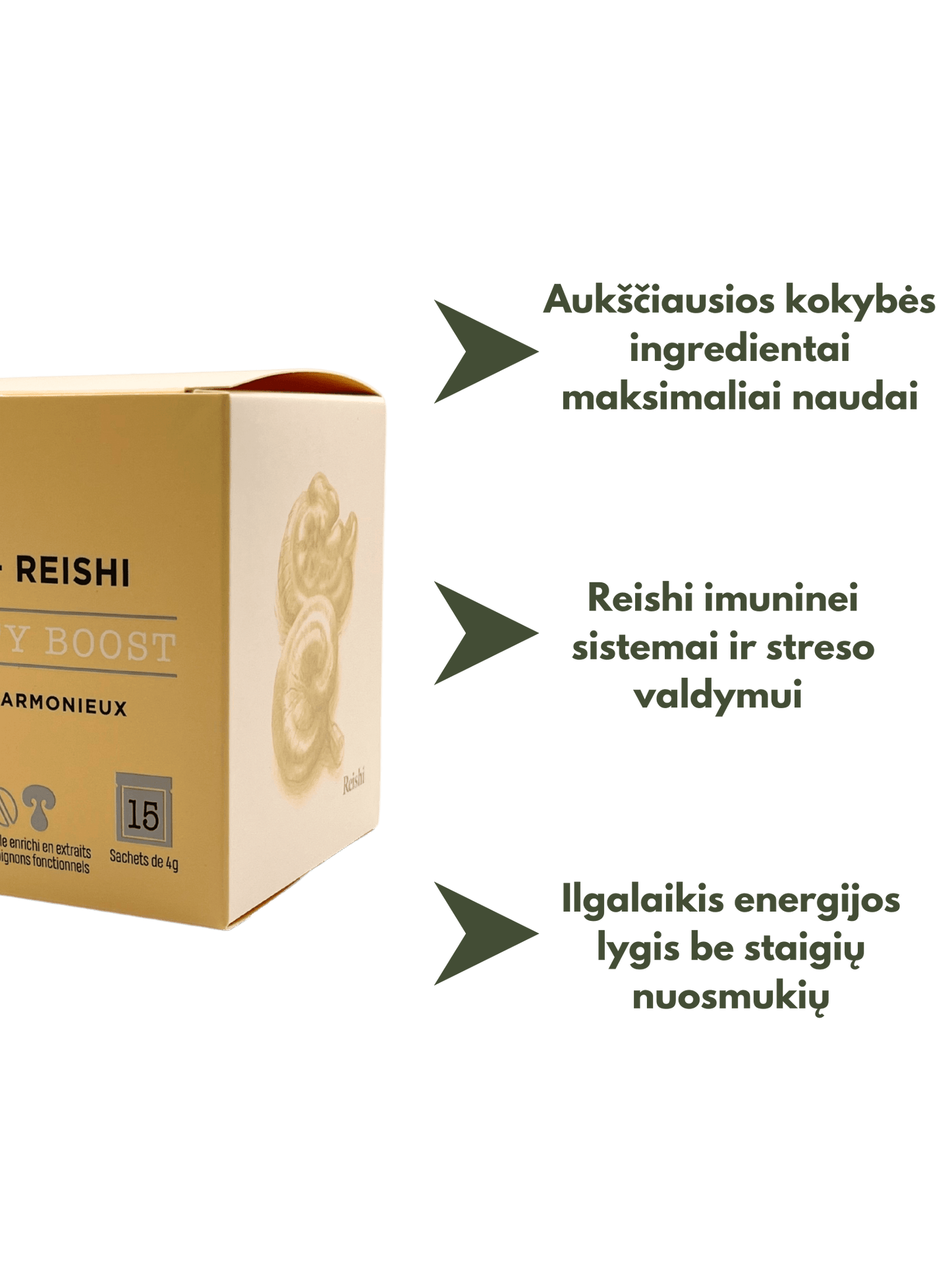 Ekologiška tirpi kava su Reishi grybais Vitality Boost Coffee - Healthy sips