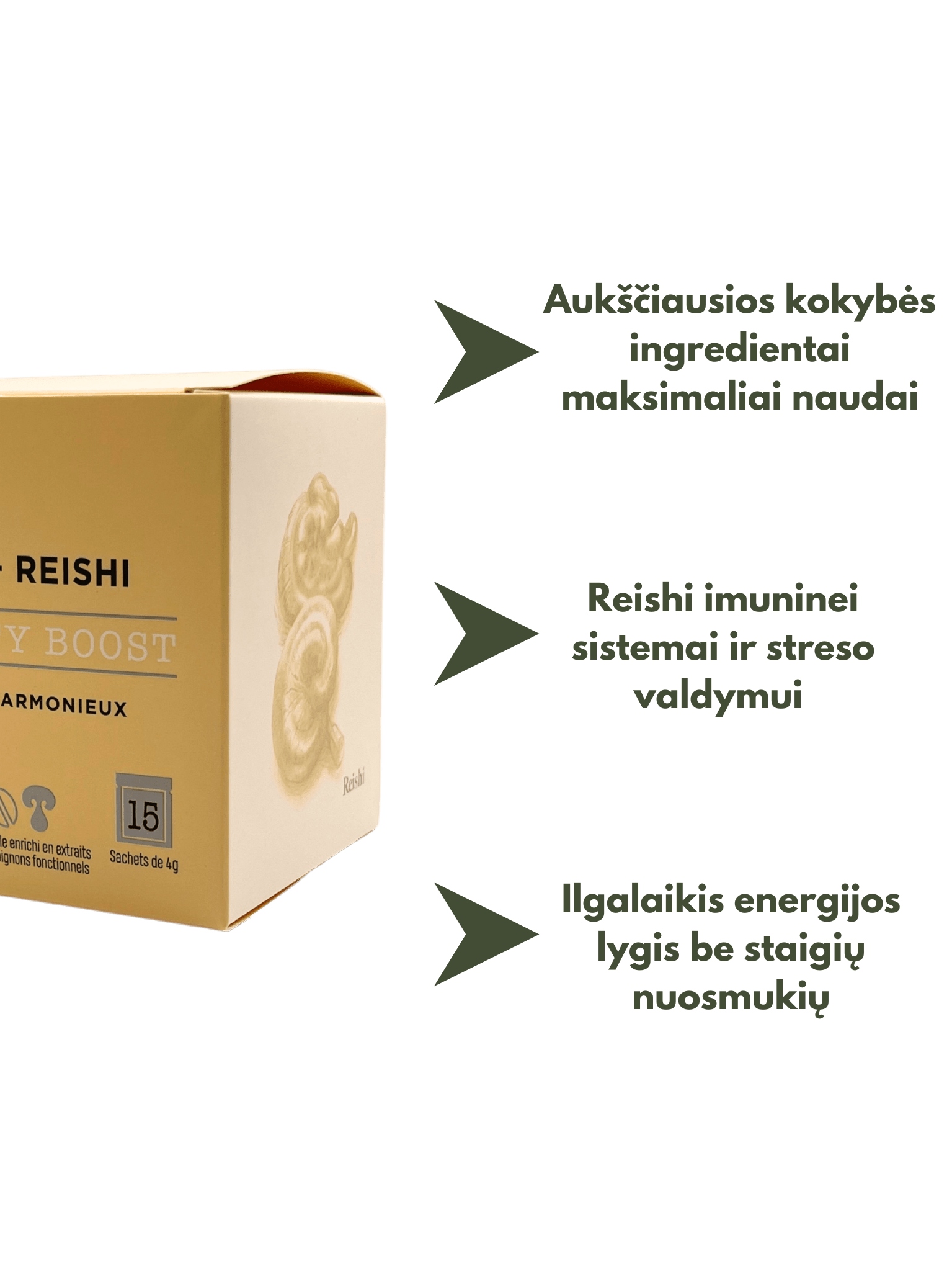 Ekologiška tirpi kava su Reishi grybais Vitality Boost Coffee - Healthy sips