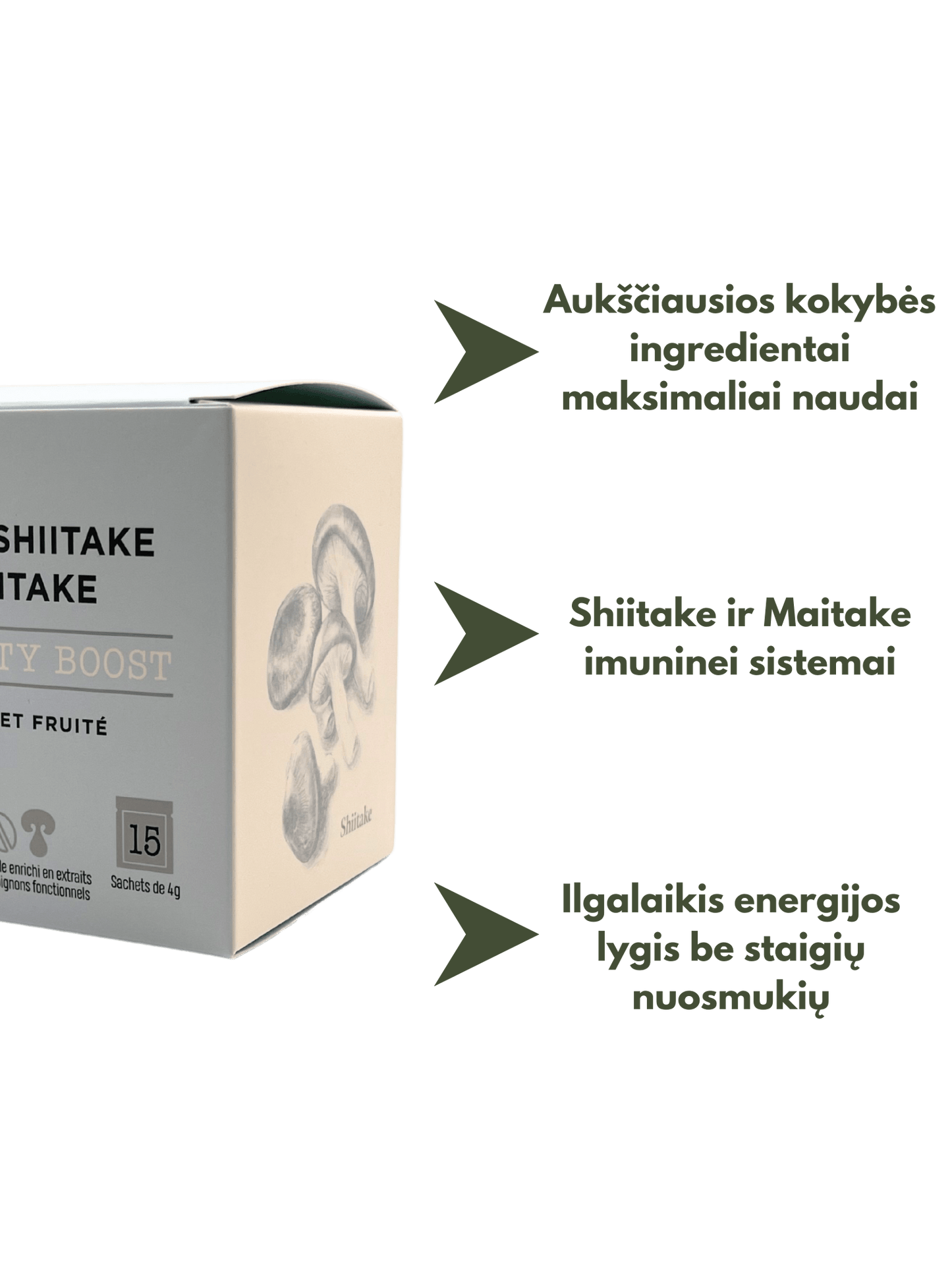 Ekologiška tirpi kava su Shiitake ir Maitake grybais Immunity Boost Coffee - Healthy sips